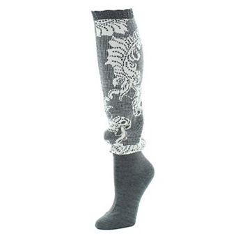 Natori Women's Feather Lace Wool-blend Knee Socks