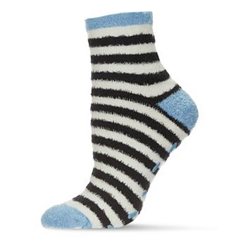 Colorblock Fuzzy Non-skid Socks With Aloe