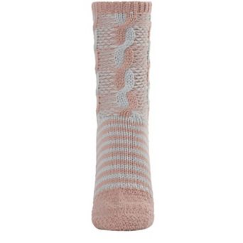 Women's Cable Twist Sweater Knit Soft Cozy Crew Sock