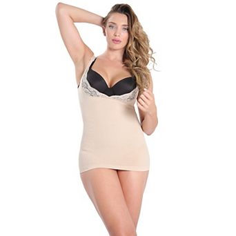 Open Top Lace Accent Slimming Shaping Cami