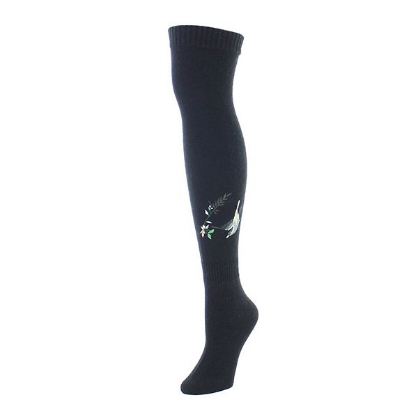 Sora Bird & Vine Over The Knee Sock