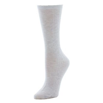 Cashmere Blend Cable Luxury Crew Socks