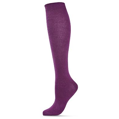 Solid Knit Knee High Socks