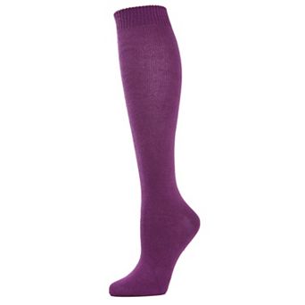 Solid Knit Knee High Socks