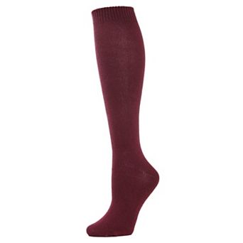 Solid Knit Knee High Socks