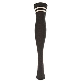 Top Stripe Cashmere Blend Over The Knee Warm Socks