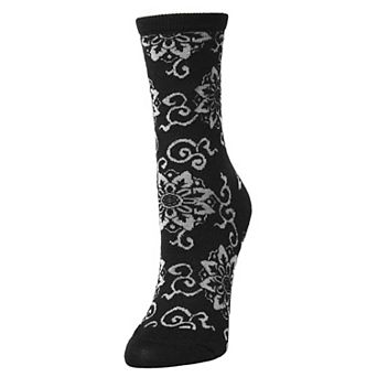 Women's Medallion Wool Blend Crew Socks