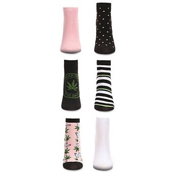 6 Pairs Women's Think Green Low Cut Socks