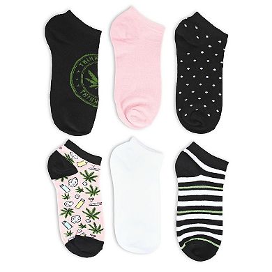 6 Pairs Women's Think Green Low Cut Socks