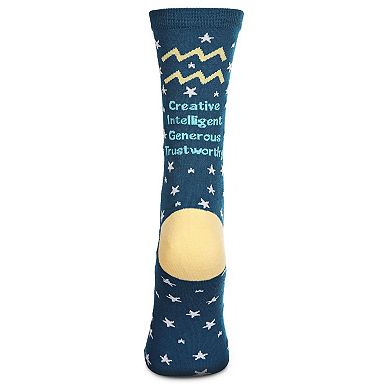 Aquarius Zodiac Sign Crew Sock
