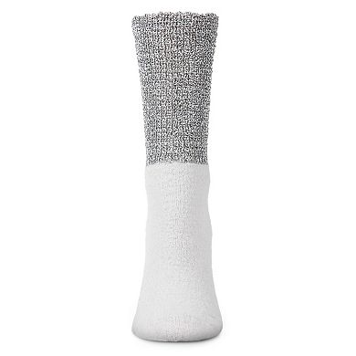 Women's Lamb Net Mod Two-Tone Loose-Knit Crew Sock