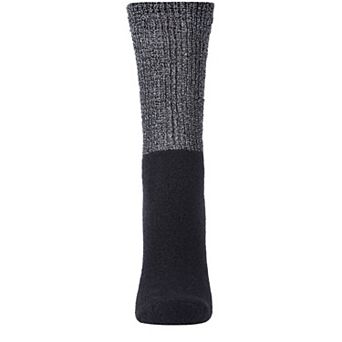 Women's Lamb Net Mod Two-Tone Loose-Knit Crew Sock
