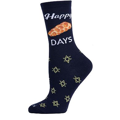 Happy Challah Days Holiday Crew Socks