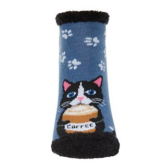 Need Coffee Right Meow Low-Cut Sock