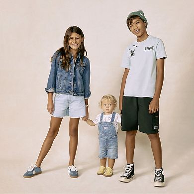 Toddler Boys Levi's® Denim Shortalls & Sailing T-shirt 2-Piece Set