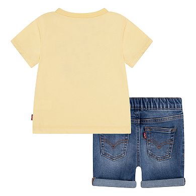 Baby & Toddler Boys Levi's® Four Wheeler T-shirt & Jean Shorts 2-Piece Set