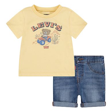 Baby & Toddler Boys Levi's® Four Wheeler T-shirt & Jean Shorts 2-Piece Set