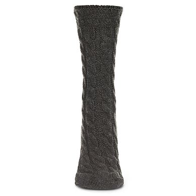 Classic Twist Chunky Knit Non-skid Crew Sock