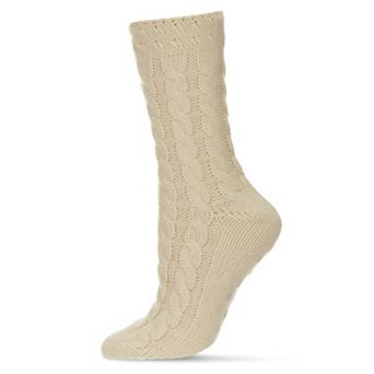 Classic Twist Chunky Knit Non-skid Crew Sock