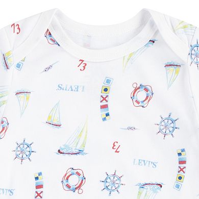 Baby Boys Levi's® Denim Shortalls and Sailing Bodysuit 2-Piece Set
