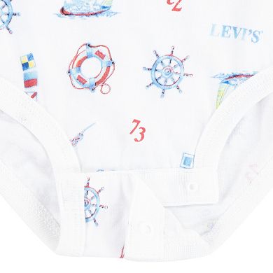 Baby Boys Levi's® Denim Shortalls and Sailing Bodysuit 2-Piece Set