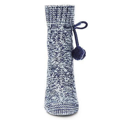 Textu Pom Ankle Length Thick Knit Lounge Socks