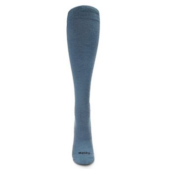 Solid Merino Cushion Sole Knee High Wool Blend 15-20mmHg Graduated Compression Socks