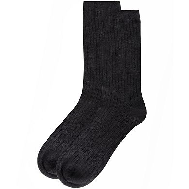 Ribbed Cashmere Blend Crew Sock