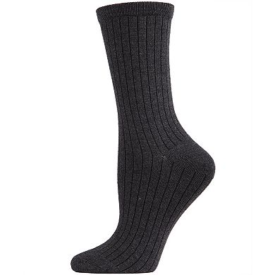 Ribbed Cashmere Blend Crew Sock