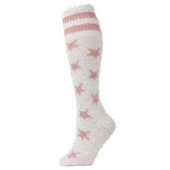 Stars And Stripes Fuzzy Knee High Socks