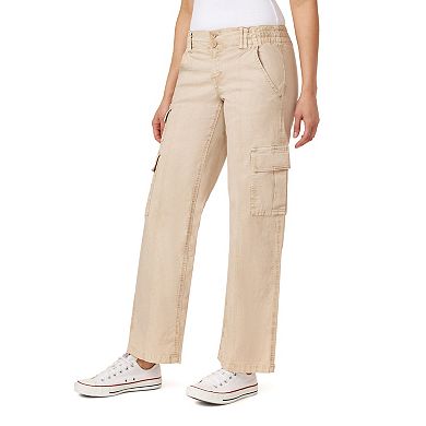 Juniors' Wallflower Insta Stretch Feisty Curvy Low Rise Cargo Pants