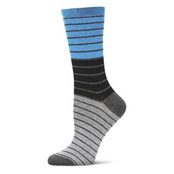Shaded Stripes Wool Blend Crew Socks