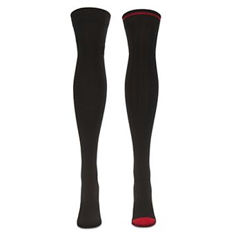 Tipped Rib Cashmere Blend Over The Knee Warm Socks