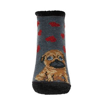 Peace & Love & Pugs Low-Cut Sock