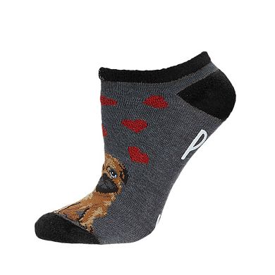 Peace & Love & Pugs Low-Cut Sock