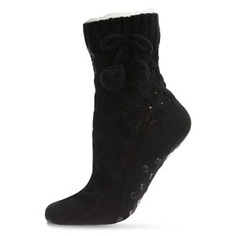 Pom Cross Sherpa Top Lined Lounge Sock