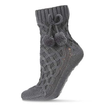 Pom Cross Sherpa Top Lined Lounge Sock