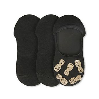 Golden Pineapples No-Show Sock Liners 3 Pack