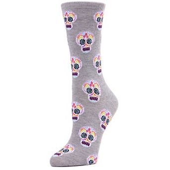 Sugar Skull Day of the Dead Crew Socks