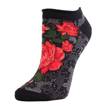 Love and Lace Low-Cut Floral Socks