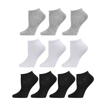 Women's 10 Pair Pack Basic Solid Low Cut Socks