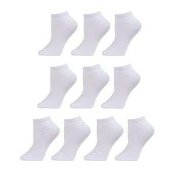 Women's 10 Pair Pack Basic Solid Low Cut Socks