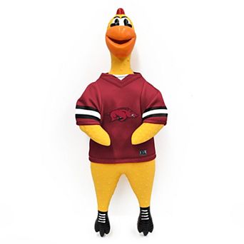 NCAA Arkansas Rubber Chicken Pet Toy