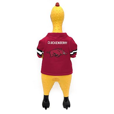 NCAA Arkansas Rubber Chicken Pet Toy