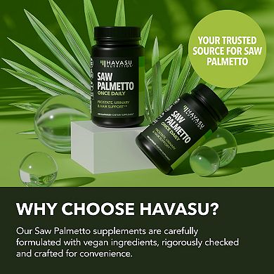 Saw Palmetto Capsules for Prostate & Hair Health, 200ct