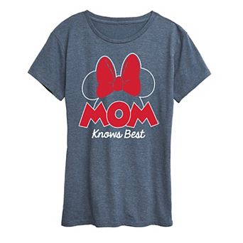 Disney's Minnie Mouse Women's Mom Knows Best Graphic Tee
