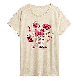 Disney's Minnie Mouse Women's Girl Mom Graphic Tee