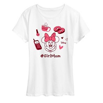 Disney's Minnie Mouse Women's Girl Mom Graphic Tee