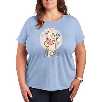 Disney's Winnie The Pooh Plus Size Floral Graphic Tee