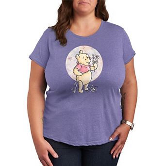 Disney's Winnie The Pooh Plus Size Floral Graphic Tee